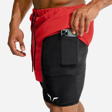 Load image into Gallery viewer, Summer new male sports shorts 2 in 1 safety bag sexy running - Sophornlilly