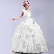 Load image into Gallery viewer, Arrival Evening Dress Ball Gown One Shoulder Ruffle