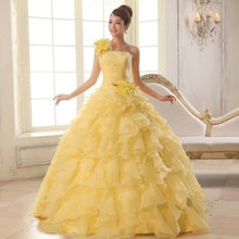Load image into Gallery viewer, Arrival Evening Dress Ball Gown One Shoulder Ruffle