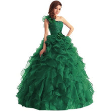 Load image into Gallery viewer, Arrival Evening Dress Ball Gown One Shoulder Ruffle