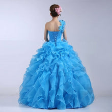 Load image into Gallery viewer, Arrival Evening Dress Ball Gown One Shoulder Ruffle