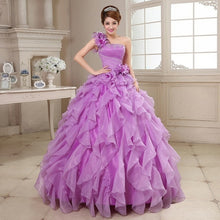 Load image into Gallery viewer, Arrival Evening Dress Ball Gown One Shoulder Ruffle