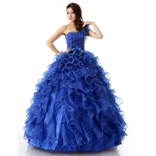 Load image into Gallery viewer, Arrival Evening Dress Ball Gown One Shoulder Ruffle