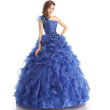 Load image into Gallery viewer, Arrival Evening Dress Ball Gown One Shoulder Ruffle