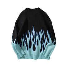 Load image into Gallery viewer, Sweater Men Streetwear Retro Flame Pattern Hip Hop Autumn New Pull