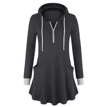 Load image into Gallery viewer, Sweatshirt Hoodies Women&#39;s Thin Tunic Hoodies Long Sleeve Zip Up