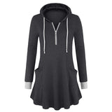 Sweatshirt Hoodies Women's Thin Tunic Hoodies Long Sleeve Zip Up