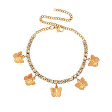 Load image into Gallery viewer, Sweet Cute Gold Silver Color Crystal Tennis Anklet Jewelry