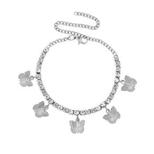 Load image into Gallery viewer, Sweet Cute Gold Silver Color Crystal Tennis Anklet Jewelry