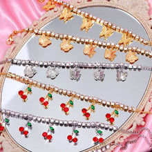 Load image into Gallery viewer, Sweet Cute Gold Silver Color Crystal Tennis Anklet Jewelry
