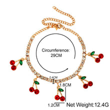 Load image into Gallery viewer, Sweet Cute Gold Silver Color Crystal Tennis Anklet Jewelry