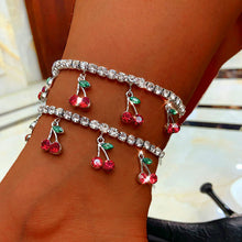 Load image into Gallery viewer, Sweet Cute Gold Silver Color Crystal Tennis Anklet Jewelry