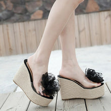 Load image into Gallery viewer, Sweet Flowers Fashion Summer Wedges Women Sandals Open Toe Ankle Strap - Sophornlilly