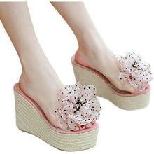Load image into Gallery viewer, Sweet Flowers Fashion Summer Wedges Women Sandals Open Toe Ankle Strap - Sophornlilly