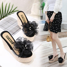 Load image into Gallery viewer, Sweet Flowers Fashion Summer Wedges Women Sandals Open Toe Ankle Strap - Sophornlilly