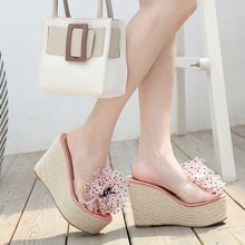 Load image into Gallery viewer, Sweet Flowers Fashion Summer Wedges Women Sandals Open Toe Ankle Strap - Sophornlilly