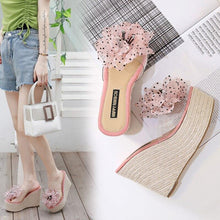 Load image into Gallery viewer, Sweet Flowers Fashion Summer Wedges Women Sandals Open Toe Ankle Strap - Sophornlilly