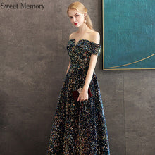 Load image into Gallery viewer, Sweet Memory Boat Neck Sequined Evening Dresses Elegant Women