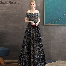 Load image into Gallery viewer, Sweet Memory Boat Neck Sequined Evening Dresses Elegant Women