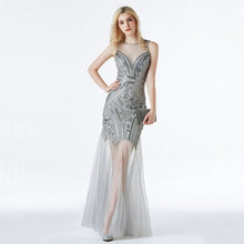 Load image into Gallery viewer, Sweet Memory Long Sliver Gold Black Sequin Sexy Evening