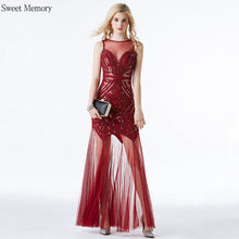 Load image into Gallery viewer, Sweet Memory Long Sliver Gold Black Sequin Sexy Evening