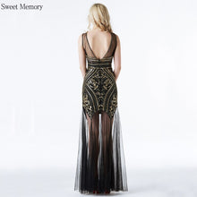 Load image into Gallery viewer, Sweet Memory Long Sliver Gold Black Sequin Sexy Evening