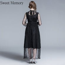 Load image into Gallery viewer, Sweet Memory Summer Black Long Evening Dresses  Women Illusion