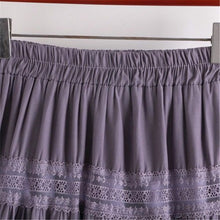 Load image into Gallery viewer, Sweet kawaii Chiffon Lace Stitching A line pleated skirt Women's High