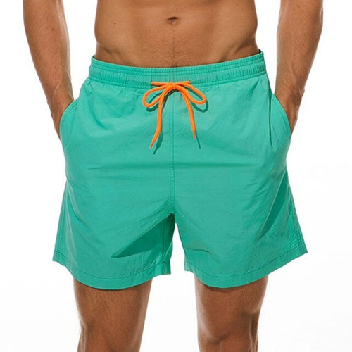 Swimming Trunks Men Beach Plus Size Solid Quick Dry - Sophornlilly