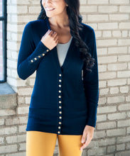 Load image into Gallery viewer, RTS! Navy Snap Cardigan