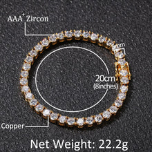 Load image into Gallery viewer, Fashion 3mm/4mm/5mm One Row Iced Out Chain Rose Gold AAA Zirconia