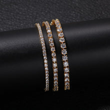 Load image into Gallery viewer, Fashion 3mm/4mm/5mm One Row Iced Out Chain Rose Gold AAA Zirconia