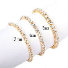 Load image into Gallery viewer, Fashion 3mm/4mm/5mm One Row Iced Out Chain Rose Gold AAA Zirconia