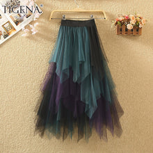 Load image into Gallery viewer, Long Tutu Tulle Skirt Women Fashion Summer