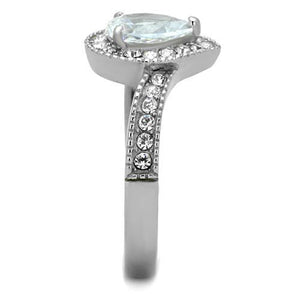 Women Stainless Steel Cubic Zirconia Rings TK1759