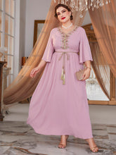 Load image into Gallery viewer, Elegant Dress With Tassel Tie