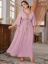 Load image into Gallery viewer, Elegant Dress With Tassel Tie