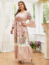 Load image into Gallery viewer, Elegant Spring Dress Floral Print Rose