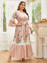 Load image into Gallery viewer, Elegant Spring Dress Floral Print Rose