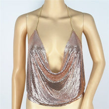 Load image into Gallery viewer, Sequined Halter Sexy &amp; Club  Camisole Female Low Chest
