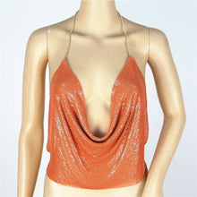 Load image into Gallery viewer, Sequined Halter Sexy &amp; Club  Camisole Female Low Chest