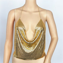 Load image into Gallery viewer, Sequined Halter Sexy &amp; Club  Camisole Female Low Chest