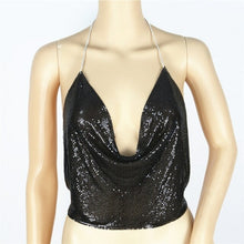 Load image into Gallery viewer, Sequined Halter Sexy &amp; Club  Camisole Female Low Chest
