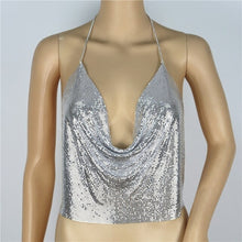 Load image into Gallery viewer, Sequined Halter Sexy &amp; Club  Camisole Female Low Chest