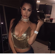 Load image into Gallery viewer, Sequined Halter Sexy &amp; Club  Camisole Female Low Chest