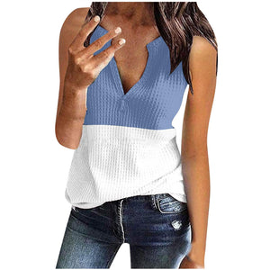 Tank Cami Tops Women Sexy Sleeveless V neck Vest Loose Casual Summer - Sophornlilly