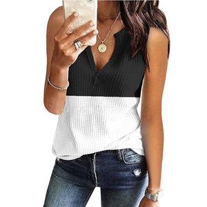 Tank Cami Tops Women Sexy Sleeveless V neck Vest Loose Casual Summer - Sophornlilly