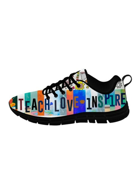 Teach Love Inspire Low Top Sneakers Mens Womens Teenager Casual Shoes