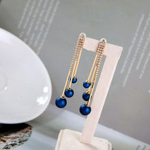 Load image into Gallery viewer, Temperament Tassel Earrings Female Frosted Pearl Long Section Showing