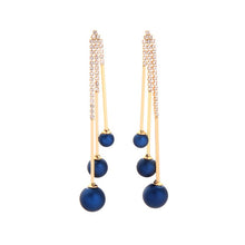 Load image into Gallery viewer, Temperament Tassel Earrings Female Frosted Pearl Long Section Showing